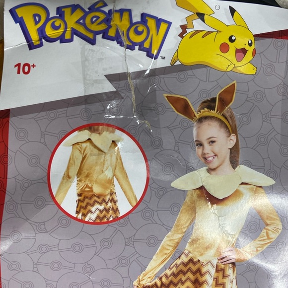 DISGUISE Pokemon Eevee Deluxe Character Halloween Costume Girl’s Sz Large(10/12) - Picture 10 of 16